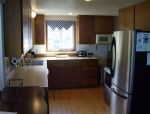 the kitchen  