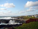 waves crashing on the rocks